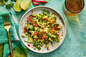 a recipe photo of the Crispy Rice Salad with Cucumber & Edamame