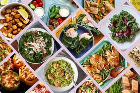 a collage of images of the different meals in the 14 day clean eating meal plan