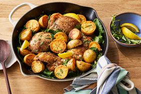 Skillet Lemon Chicken & Potatoes with Kale