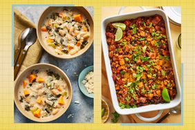 a collage featuring some of the meals in the 30-Day No-Sugar, Low-Cholesterol Meal Plan for Beginners