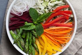 plate full of fresh veggies