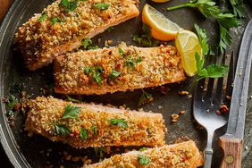 Walnut Rosemary Crusted Salmon