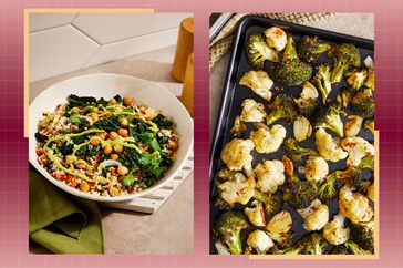 a side by side of some of the recipes featured in the meal plan