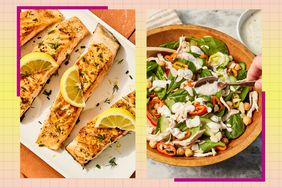 a collage featuring some of the recipes in the 7-Day No-Sugar, Anti-inflammatory Meal Plan for Weight Loss