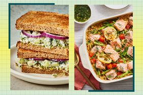 a collage featuring some of the recipes in the 7 day no sugar, high fiber, high protein meal plan