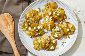 Crispy Smashed Potatoes with Feta & Dill