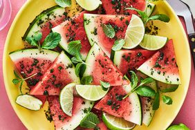 watermelon with mint gremolata