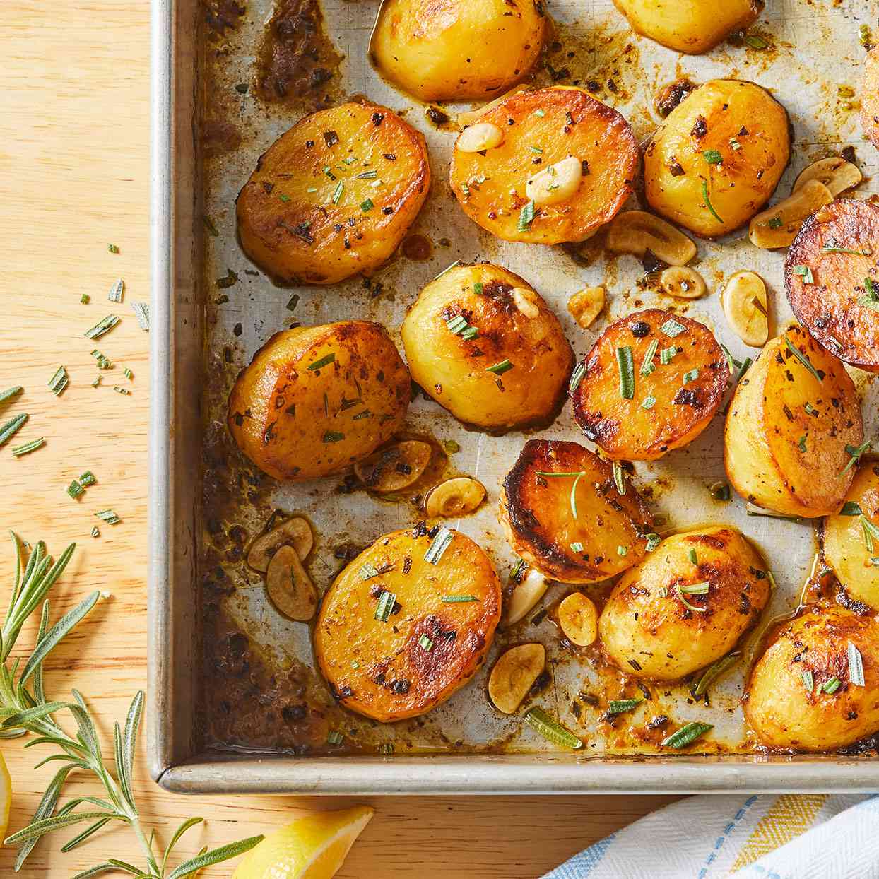 lemon rosemary melting potatoes