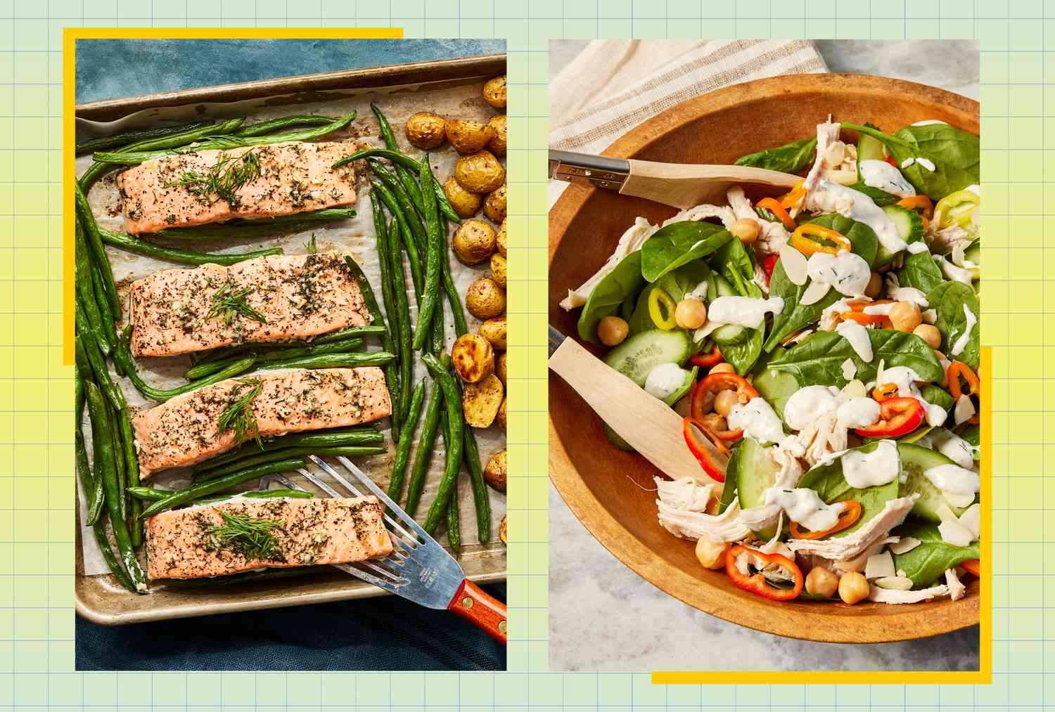 a collage featuring some of the meal plans of the 7 Day Easy Anti-Inflammatory Meal Plan for Insulin Resistance