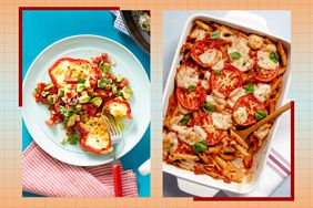 a collage featuring two of the recipes part of the 7-Day High-Protein Plant-Based Meal Plan, Created By a Dietitian