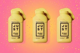 3 just egg packages on designed background