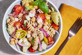 artichoke mozzarella chickpea pasta salad