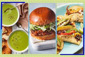 a collage featuring some of the foods in the best high protein, low fat foods