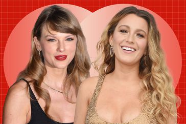 a side by side of Taylor Swift and Blake Lively