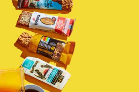 breakfast bars on yellow background