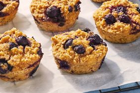 breakfast lemon blueberry oatmeal cakes
