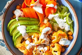 a recipe photo of the Buffalo Cauliflower Grain Bowl