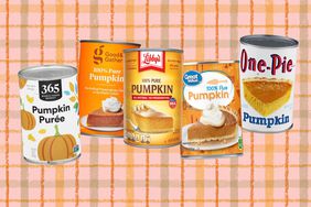 a collage featuring the canned pumpkin in the taste test