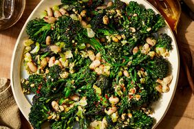 a recipe photo of the Caramelized Broccolini and White Beans