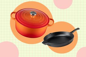 a collage of cast iron products
