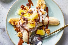 breakfast chocolate coconut banana split