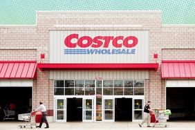 A Costco storefront with a designed treatment