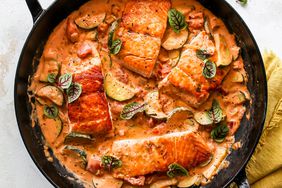 20-Minute Creamy Tomato Salmon Skillet