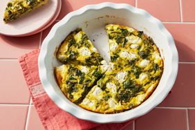 a recipe photo of the Crustless Spinach & Goat Cheese Quiche