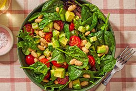 Photo of a bowl of White Bean & Veggie Salad 