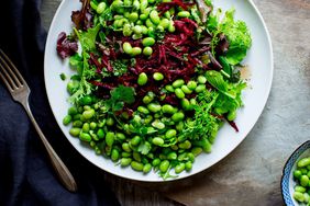 green salad with edamame and beets
