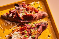 a recipe photo of Eva Longoria's Loaded Sweet Potatoes