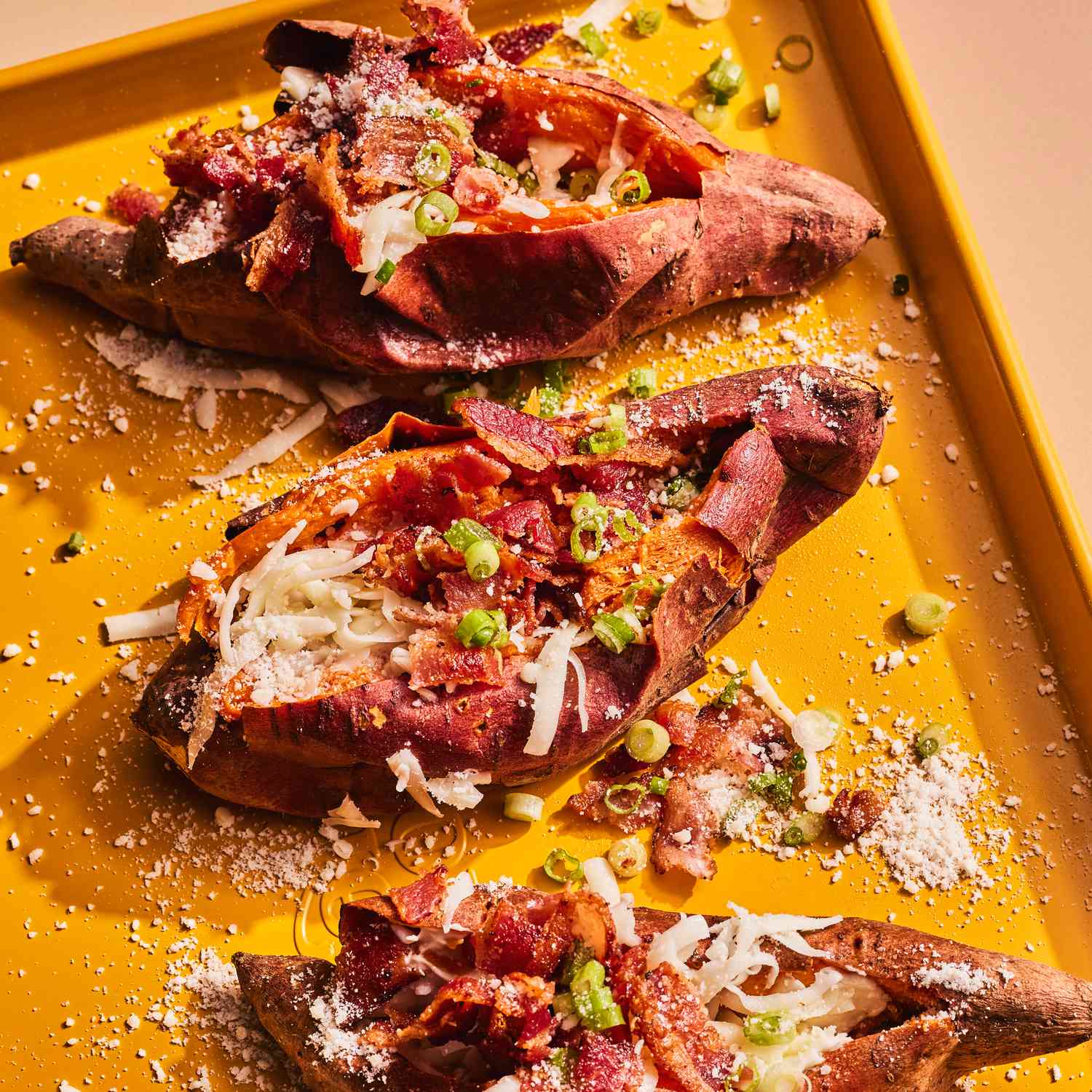 a recipe photo of Eva Longoria's Loaded Sweet Potatoes
