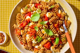 Melting Cherry Tomato & Mozzarella Pasta in a bowl