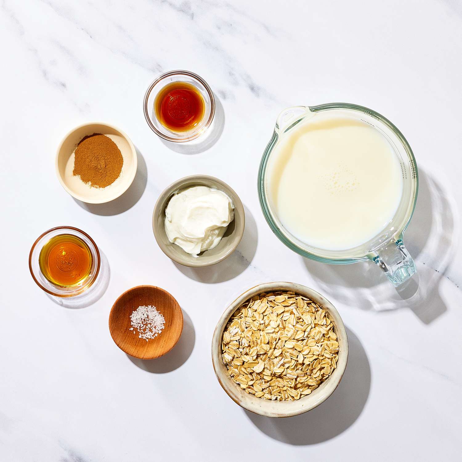 an image of the ingredients to make Cinnamon Roll Oatmeal