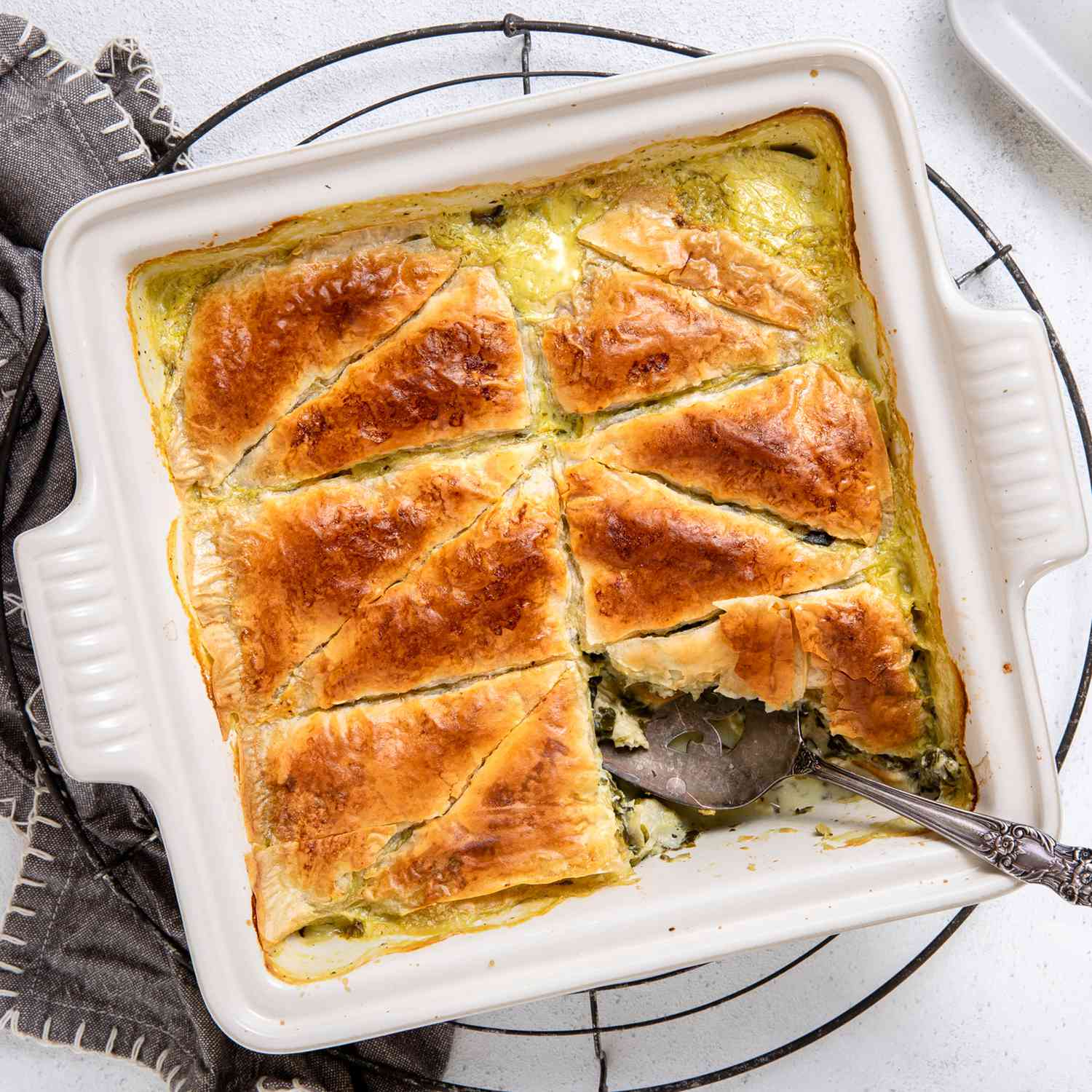 a recipe photo of the Creamy Spinach-&-Feta Chicken Casserole