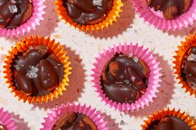 a recipe photo of the Dark Chocolate Almond Clusters
