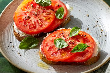 a recipe photo of the Goat Cheese Tomato Toast