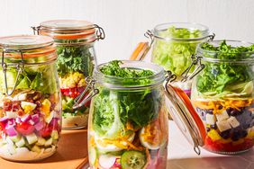 Multiple High-Protein Mason Jar Salads