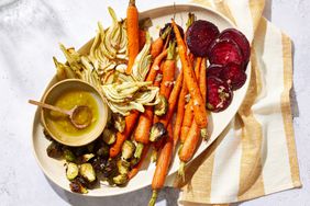 a recipe photo of the Roasted Vegetables with Lemon-Garlic Vinaigrette