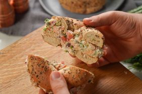 a recipe photo of the Chopped Lox & Veggie Bagel