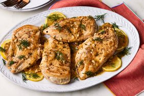 Lemon & Dill Chicken on a platter