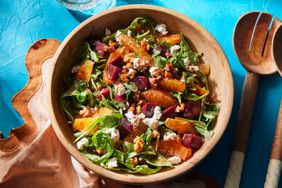 a recipe photo of the Beet Salad with Goat Cheese & Balsamic Vinaigrette