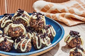 a recipe photo for the Blueberry Cobbler Energy Balls