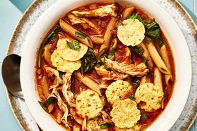 a recipe photo of the Chicken Parm Soup