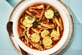 a recipe photo of the Chicken Parm Soup