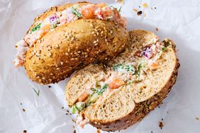 a recipe photo of the Chopped Lox & Veggie Bagel 