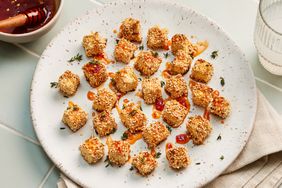 a recipe photo of the Crispy Hot HoneyâSesame Feta Bites