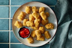a recipe photo of the Parmesan Cauliflower Tater Tots on a plate