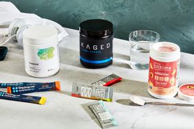 Three Electrolyte powders on countertop