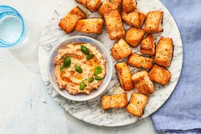 a recipe photo of the Crispy Salmon Bites with Creamy Sun-Dried Tomato Dipping Sauce